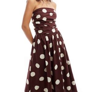 Nobody’s child polka dot strapless dress